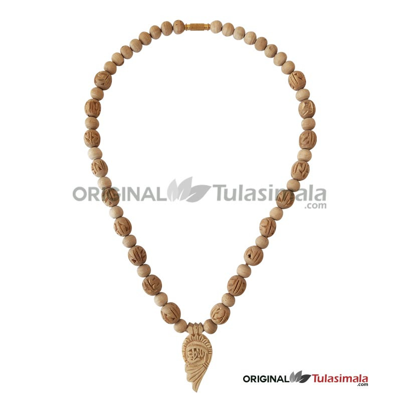 Original Tulasi Krishna Name Locket Mala with Radha Carved Beads