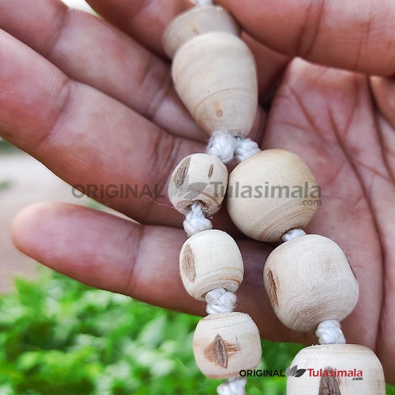 108+1 Fine 16mm Beads Original Tulsi Japa Mala Total 70 Inches Length