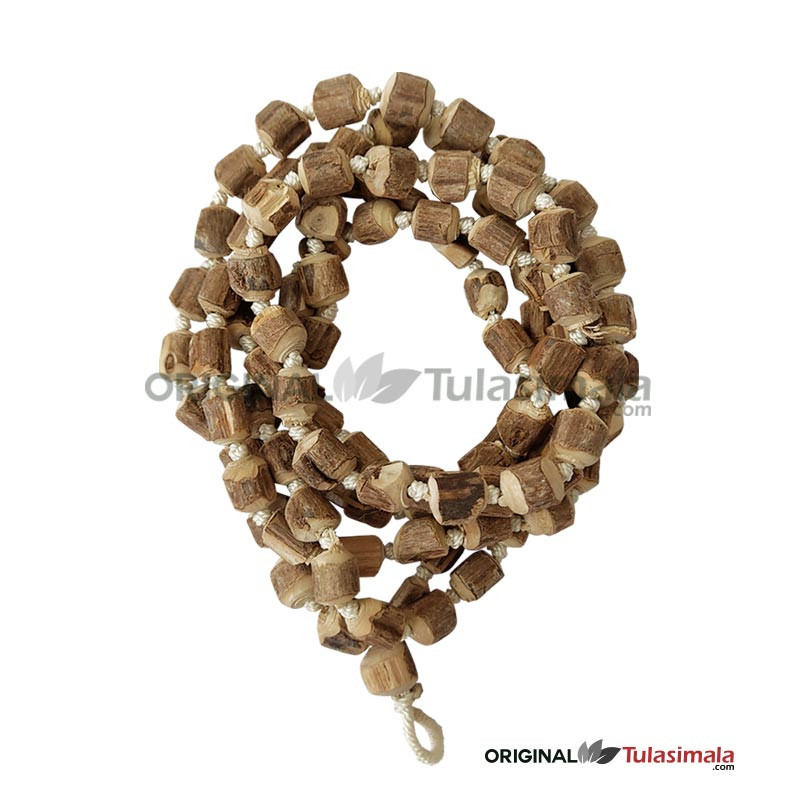 ISKCON 108 Raw Beads Original Tulsi Japa Mala 12mm Beads Size 48 Inches Full Length