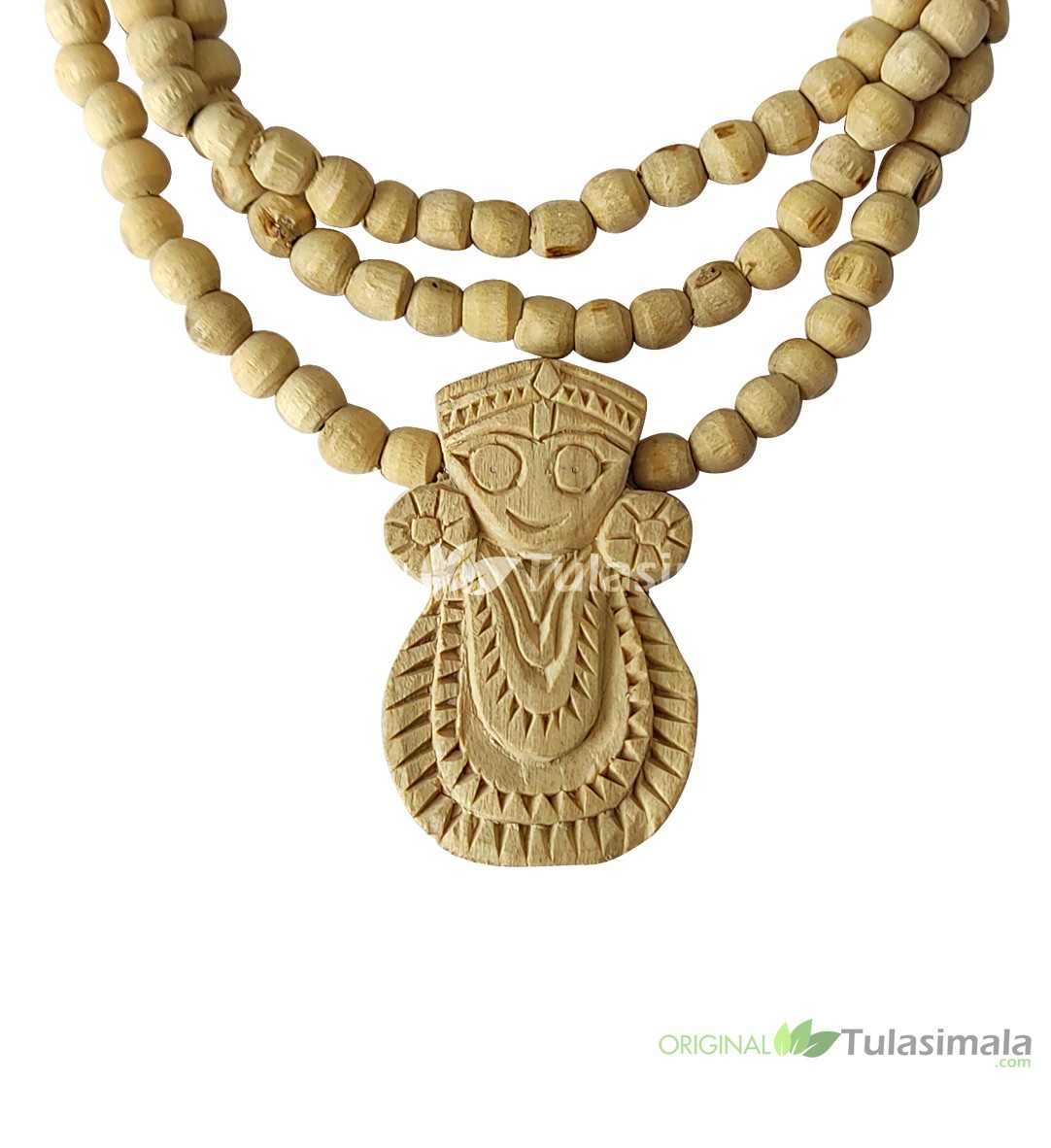 ISKCON Tulsi Shri Jagannath Locket Mala With Small Round Tulsi Beads