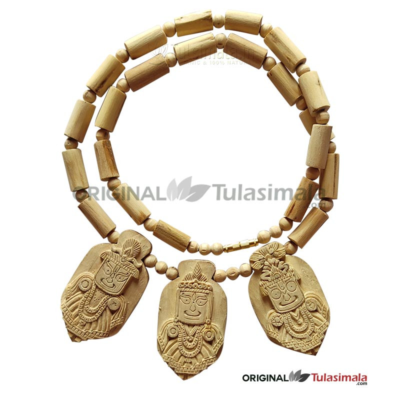 ISKCON Tulasi Shri Jagannath Puri Locket Mala With Tulasi Beads