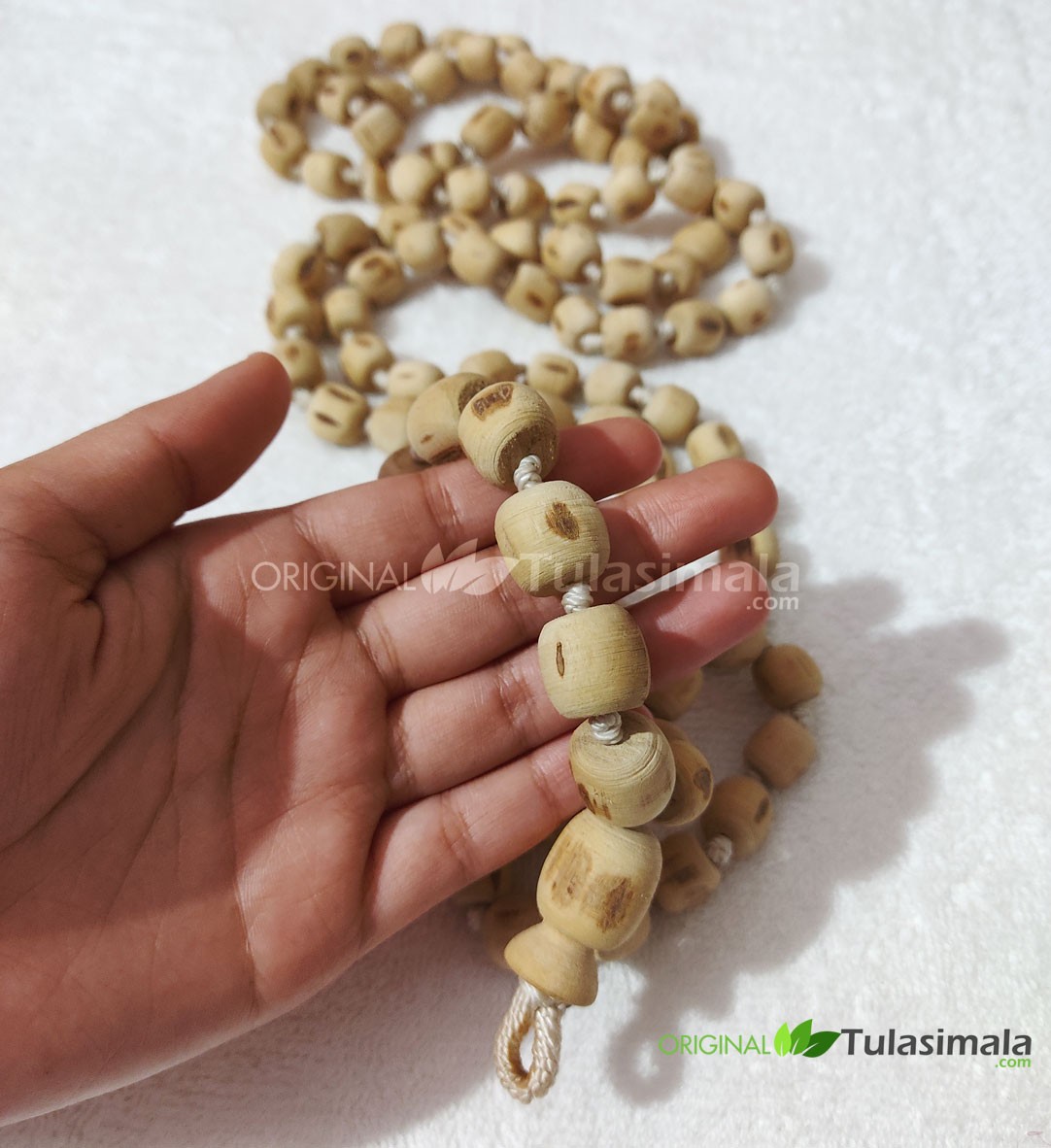 108+1 Big to Small Beads Tulsi Japa Mala 18mm Beads Size 78 Inches Length
