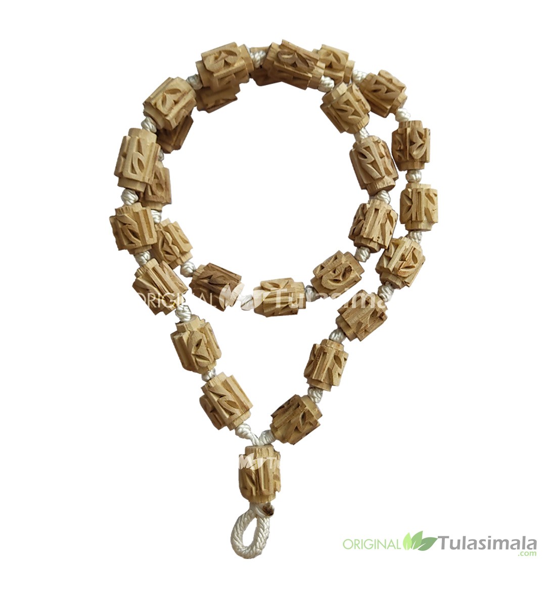ISKCON Original Tulsi Japa Mala Radha Carved 14mm Beads